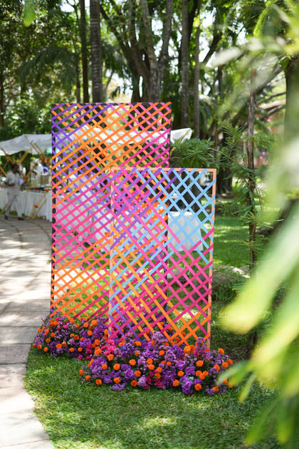 Photo-op and Floral detail — Mehendi decor — St. Regis